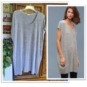 Wilfred Free Oversized Cocoon KnitTunic - Marled Gray, Size S